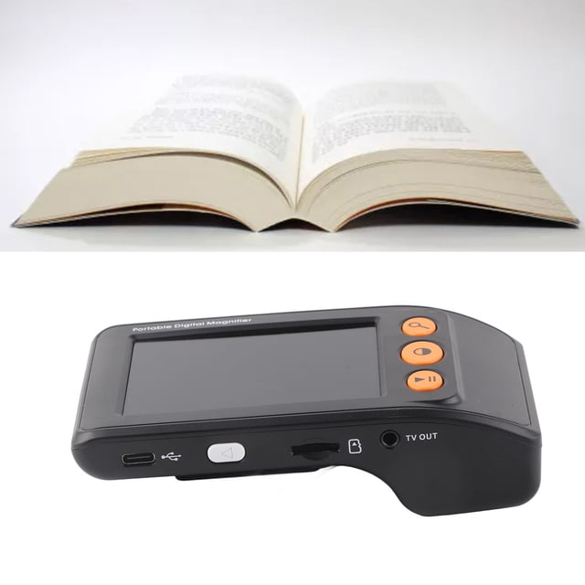 Lupa Digital Portátil, Ayuda De Lectura Electrónica De Alta Definición Congelación De Imagen Con Zoom 2X-25X Con Plegable Para Baja Visión
