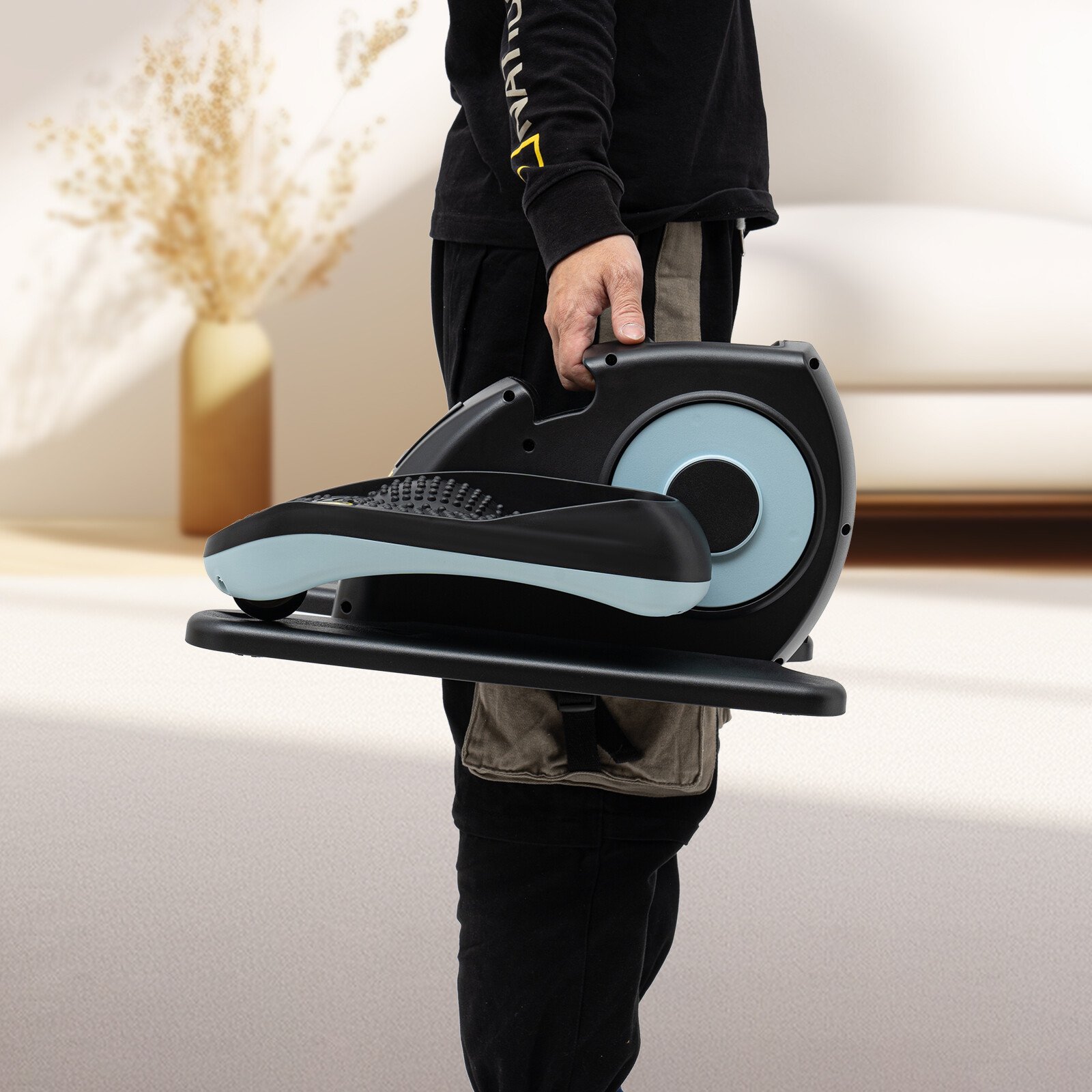 SENDERPICK Under-desk Elliptical Machine for Seniors, Rehab Electric Seated Leg-foot Pedal Exerciser, Portable Trainer for Home Office