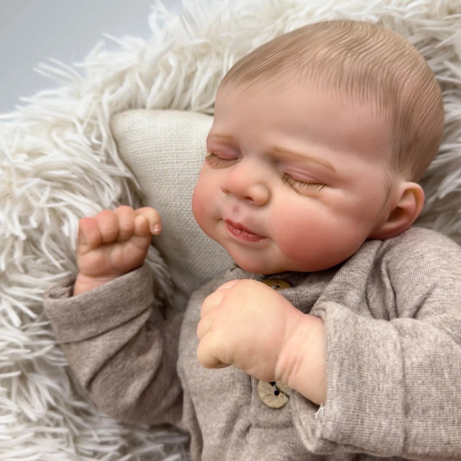 18" Lifelike Reborn Baby Dolls - Sleeping Realistic Newborn Vinyl Body Boy Real Life Dolls with Accessories Gifts for Kids Age 3 + & Collection