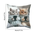thumbnail image 3 of Funny Cats Decorative Throw Pillow Cover 18x18 Inch Double Sided Plush Pillowcase Cushion Case for Sofa Couch Bedroom Living Room Home Decor, 3 of 6