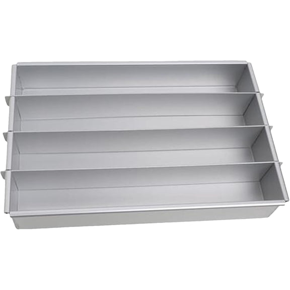 Chrox Rectangle Cake Pan,  Adjustable Battenberg Cake Mold, Non-Stick Aluminum Cake Pans