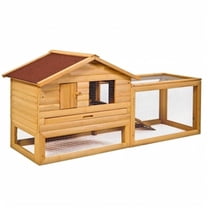 CB16185 62 in. Chicken Coop House Wooden Rabbit Hutch Bunny Hen Pet Animal Run