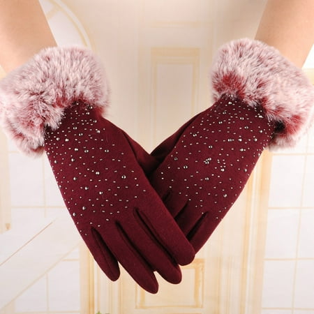 

Outtop Womens Fashion Winter Outdoor Sport Warm Gloves RD
