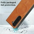 thumbnail image 6 of 2 In 1 Functuon Case for Samsung Galaxy Z Fold 6, PU Leather Detachable Magnetic Card Bag, Support Magnetic Wireless Charger, Shockproof Protective Lightweight Cover for Galaxy Z Fold 6, Brown, 6 of 6