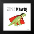 thumbnail image 2 of Seven Trees Design 15x15 Black Modern Framed Museum Art Print Titled - Super Rawr!, 2 of 5