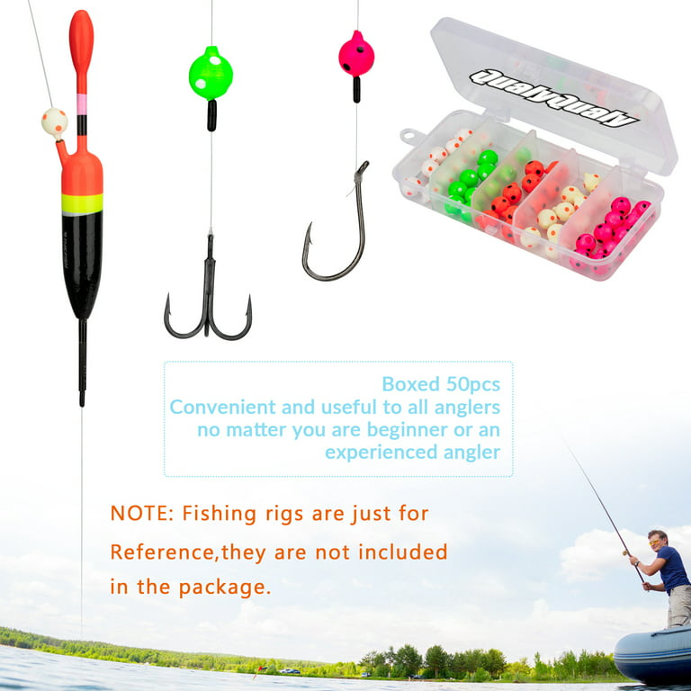 QualyQualy Small Fishing Floats Foam Floats Trout Floats Pompano Rigs  Floats Fishing Rig Floats Oval Fly Fishing Strike Indicators for Trout  Catfish Walleye 8mm 50Pcs 