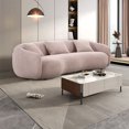thumbnail image 1 of Kevinplus 93.6" Modern Curved Sofa with 3 Pillows 4-Seat Mid Century Cloud Sofa Boucle Fabric Couch for Bedroom Office Apartment (Pink), 1 of 7