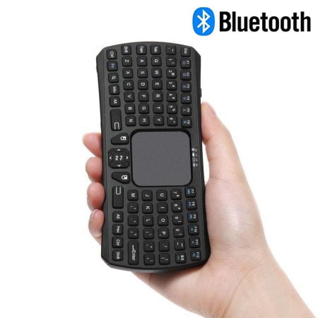 Samsung Black Keyboard - Mini Bluetooth Keyboard, Jelly Comb Rechargable Handheld Remote Control Wireless Mini Keyboard with Mouse Touchpad for PC, SAMSUNG Galaxy, Surface, Android / Windows Tablet Smartphone