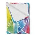 thumbnail image 2 of Geometry Soft Flannel Fleece Throw Blanket, Design of Egyptian Surrounding Partial Circular Arcs with Motley Effects, Cozy Plush for Indoor and Outdoor Use, 70" x 90", Multicolor, by Ambesonne, 2 of 5