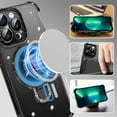 thumbnail image 4 of Magnetic for iPhone 13 Pro Max Case, [Compatible with Magsafe] [Military Drop Protection] [Built in Kickstand] Slim Shockproof luxury Plating Stand Case for iPhone 13 Pro Max 6.7'', Black, 4 of 18
