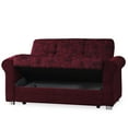 thumbnail image 2 of Ottomanson Convertible Sleeper Loveseat with Hidden Storage, Firm Seating, Burgundy, 2 of 7