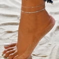 thumbnail image 3 of Joyería de verano Dainty 2in1 cadena tobilleras para las mujeres tobilleras para chicas adolescentes de moda de verano de joyería tobillera para las mujeres, 3 of 7