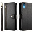 thumbnail image 1 of GANGXUN Étui en Cuir à Rabat pour iPhone XR - Sangles Longues et Courtes, design wallet, 1 of 5