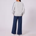 thumbnail image 3 of SHEWIN Womens Sweatsuits Fall Outfits Two Piece Matching Sets Tracksuit Clothing Workout Baggy Sweatpants Navy L, 3 of 9