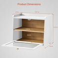 thumbnail image 2 of White Double Layer Bread Box for Kitchen Countertop, 2 Tier Counter Breadbox for Homemade Bread, Large Bread Storage Container Holder Keeper for Sourdough Loaf Storage (Bamboo Wood), 2 of 14