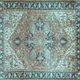 thumbnail image 1 of Ahgly Company Indoor Square Persian Light Blue Traditional Area Rugs, 4' Square, 1 of 4