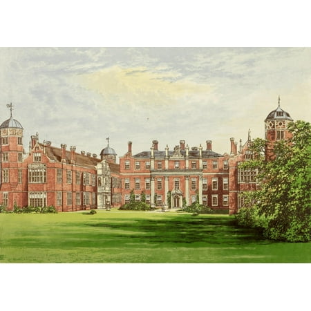 Cobham Hall - Views of Seats 1880 Cobham Hall Poster Print by AF Lydon
