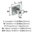thumbnail image 4 of Amerock Monument Polished Chrome 1-3/16 Inch Knob, 10 Pack, 4 of 4