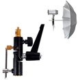 thumbnail image 1 of Light Stand/Flash Shoe Bracket Mounts with Multi Functional Umbrella Reflector Insert Hole Holder, Light Stand Mount,, 1 of 5