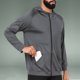 thumbnail image 2 of Blusa de manga larga con capucha para hombre, color liso, informal, holgada, a la moda, elástica, deportiva, con cremallera y bolsillo, blusa de manga larga con capucha, blusa de poliéster para hombre, 2 of 5