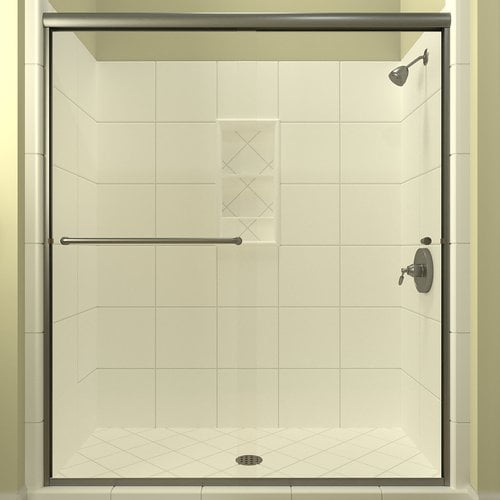 Arizona Shower Door ES17270BNCLL 70.38 x 72 in. ESE Euro Enclosure Shower Door with Showerhead Left - Brushed Nickel