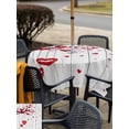 thumbnail image 4 of Outdoor Tablecloth with Umbrella Hole and Zipper, Red Valentines Day Square Table Cloth 54x54 Inch Waterproof Tablecloth, Red Love Heart Tree Vintage Picnic Table Cover for Patio Camping, 4 of 7
