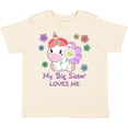 thumbnail image 3 of Inktastic My Big Sister Loves Me- cute unicorn Boys or Girls Toddler T-Shirt, 3 of 5
