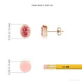 ANGARA Classic Oval LabGrown Pink Diamond Stud Earrings in 14K Rose