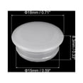 thumbnail image 2 of Uxcell 100Pack 15mm(19/32") Dia Plastic Screw Hole Plugs Thread Type Covers, Clear, 2 of 6