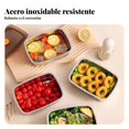 thumbnail image 4 of Abbraccia Bento de acero inoxidable 316, grado alimenticio, recipiente hermético con tapa, gran capacidad para adultos, 4 of 6