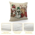 thumbnail image 4 of GOSMITH Merry Christmas Snowman Coffee Lumbar Throw Pillow Cover, Winter Xmas Holiday Farmhouse Cushion Case Decoration for Sofa Couch, 4 of 5
