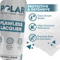 thumbnail image 3 of Polar Clear Matte Flawless Lacquer Spray, Clear Coat Spray Paint, 13.5 Fl Oz, 2 Pack, 3 of 7