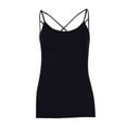 thumbnail image 5 of ZyeKqe Tank Top for Women Sleeveless Scoop Neck Camisole Spaghetti Strap Blouses Criss Cross Back Camis, 5 of 6