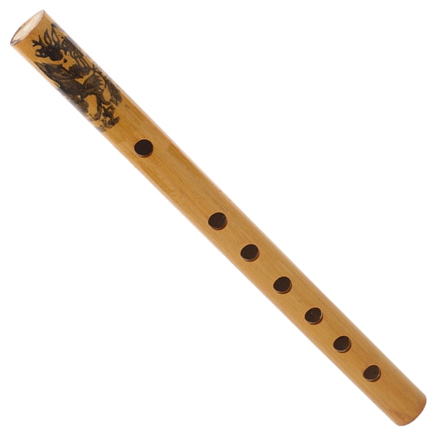 SHISUYAN Bamboo Vertical Flute Chinese Clarinet Student Wind Instrument Portable 6 Hole Clarionet for Practice Vertical Flute for Performance