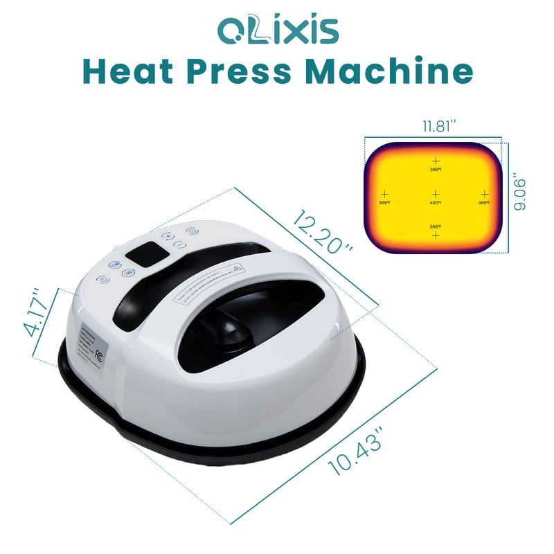 Gianna Heat Press Machine for T Shirts, Portable Easy Press Heat Machine with LCD Display, 0-450°F Temp Control, Ideal for Shirt Printing