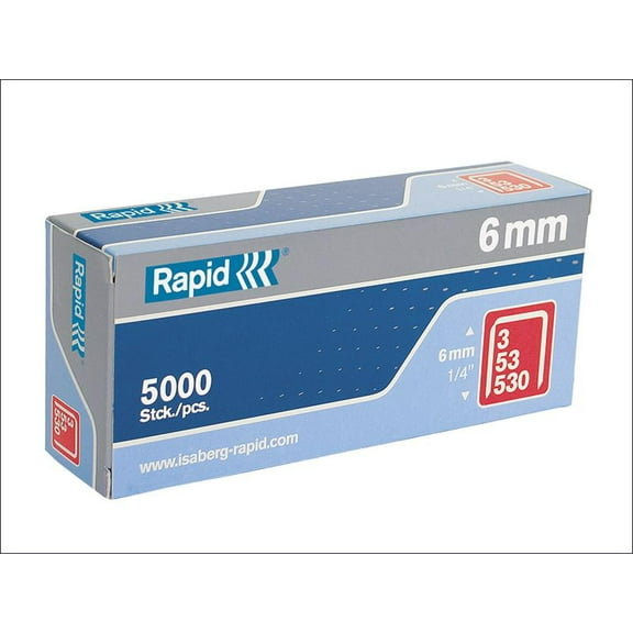 Rapid - 53/6B 6mm Galvanised Staples (Box 5000)