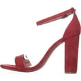 thumbnail image 3 of Womens Steve Madden Carrson Ankle Strap Dress Sandals, Red Suede, 3 of 6