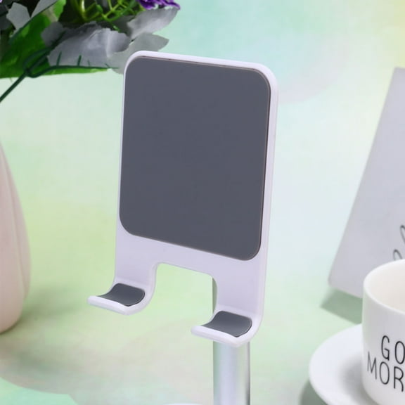 IBASETOY Telescopic Phone Stand Phone Tablet Mount White Adjustable Height for Video Calls and Home Use 1Set