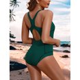 thumbnail image 2 of Uniexcosm Women One-Pieces Swimsuits Athletic Racing Racerback Swimwear Bathing Suits for Female, 2 of 6