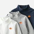 thumbnail image 5 of KYAIGUO 1-9Y Boys Girls Long Sleeve T-Shirt Top Tees Spring Super Soft Turtleneck Cotton T Shirts Fall Stretchy Layering Tee Bottoming Shirt for Toddler Baby Kids, 5 of 9