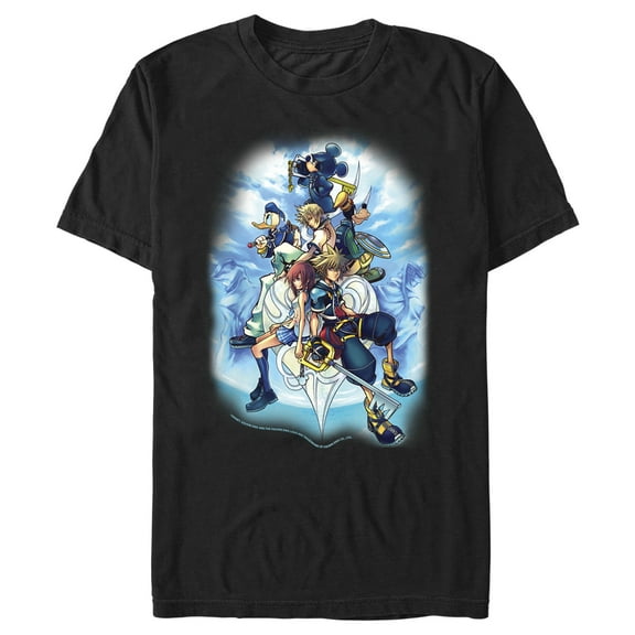 Men's Kingdom Hearts 2 Box Art Graphic Tee Black Large