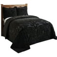 thumbnail image 3 of Better Trends Chenille Bedspread For Twin Size Bed 100% Cotton Lightweight Bedspread for all Season 81" x 110" Ashton Collection (Black), 3 of 6