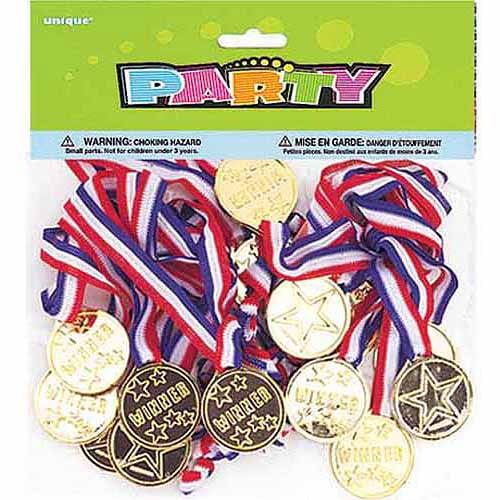 Award Medal Party Favors, 24Count