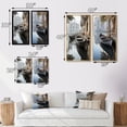thumbnail image 4 of Designart "Reflections in Monochrome Grey Canal Mood I" Canals Framed Wall Art Set Of 2 - Grey Architecture Gallery Wall Frame Set For Home Decor, 4 of 7