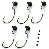 Harmony Fishing - Tungsten Offset Weedless Ned Rig Jigheads 5 Pack 1/32oz 5 Pack
