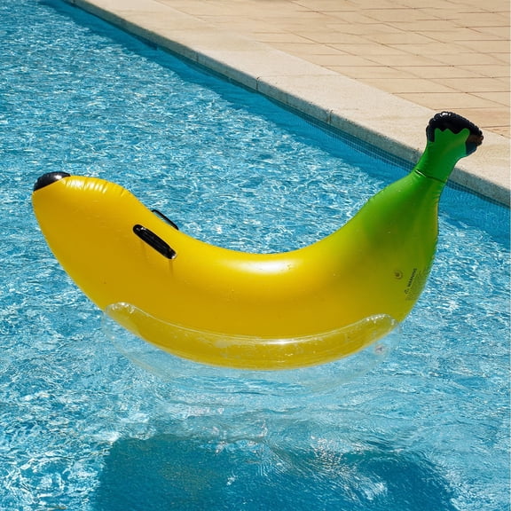 Zone Tech Inflatable Banana Float, Huge  Banana Pool Float for Adults & Kids perfect for Swimming Pool Party, Summer Beach Party Decorations