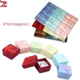 thumbnail image 2 of 12/24/36pcs Ring Storage Box Earring Storage Gift Box High Quality Paper Jewelry Packaging Container Small Jewelry Box Display Dark Blue 12 pcs, 2 of 6