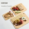 thumbnail image 5 of Carote 3 Pc Bamboo Cutting Board Set with Handles, Eco-Friendly, 13-11-8 inch(Solid Bamboo), 5 of 7