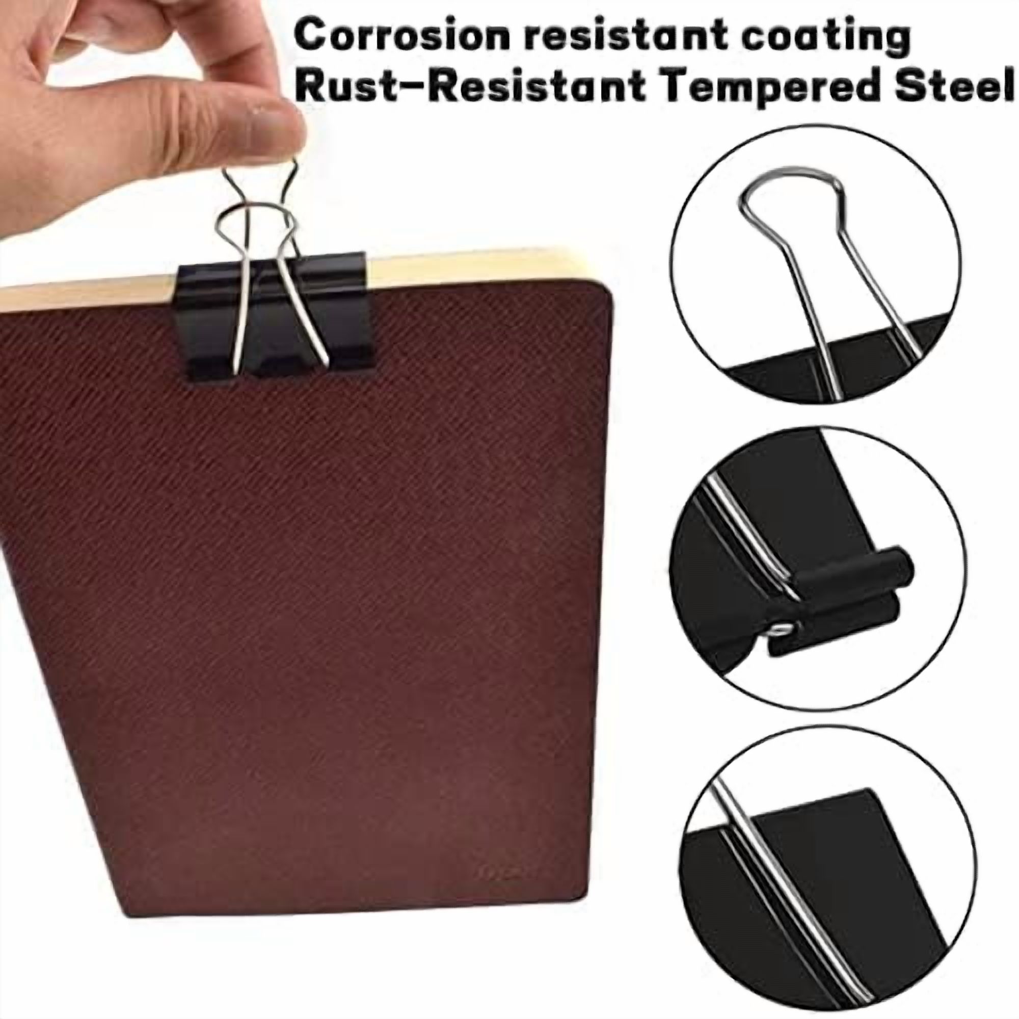 Extra Large Binder Clips 2.4 Inch (36 Pack), Upgrade Giant Binder Clips Big Paper Clips Clamps for Office and Home Supplies, Black by Tekola