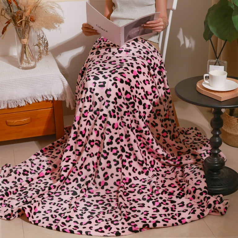 Pink cheetah print blanket new arrivals